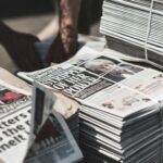 stack of newspapers