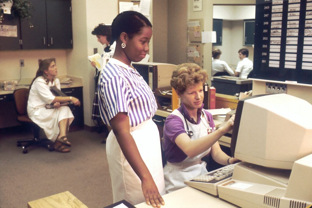 nursing students in class 